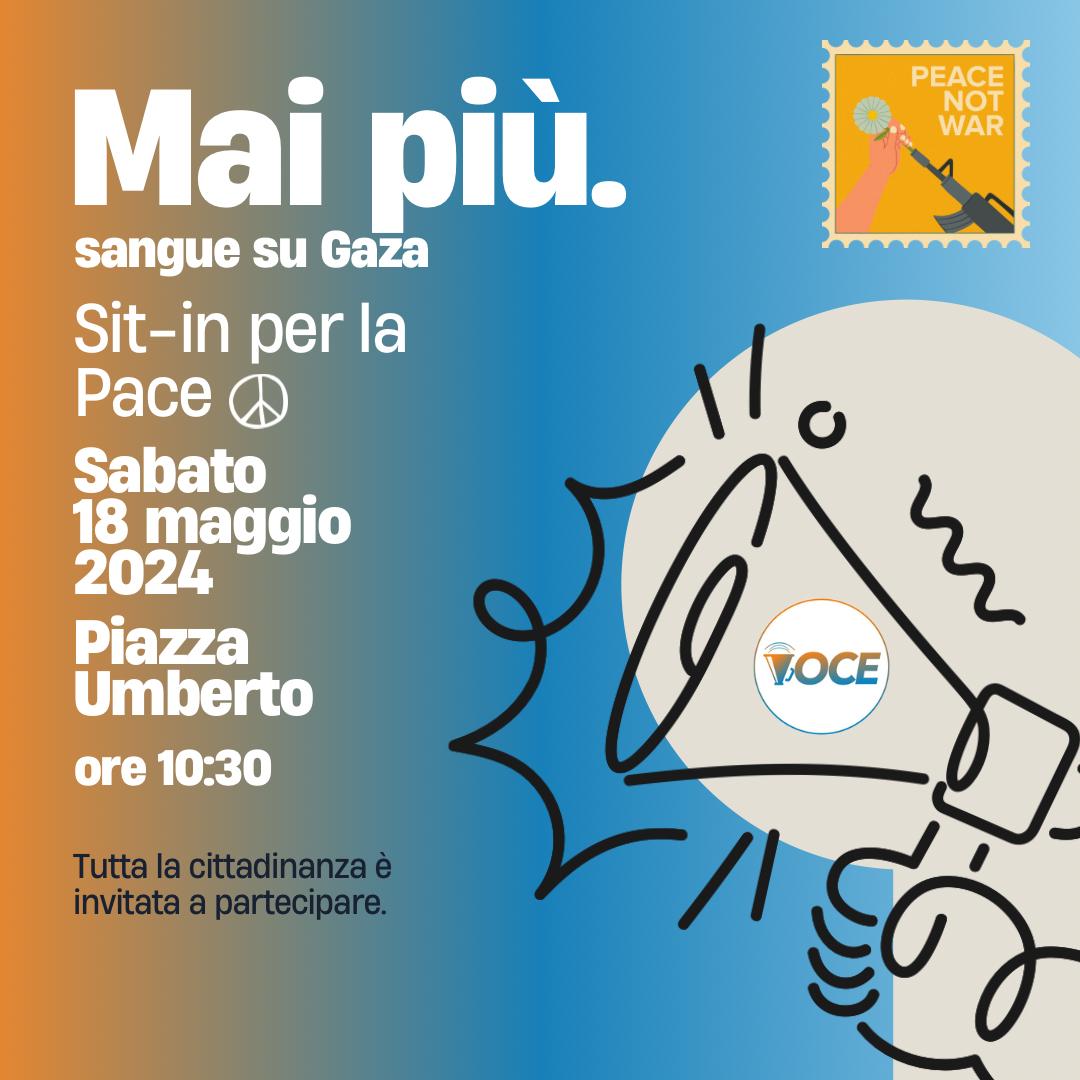 SIT IN PER LA PACE SABATO A PATERNÒ