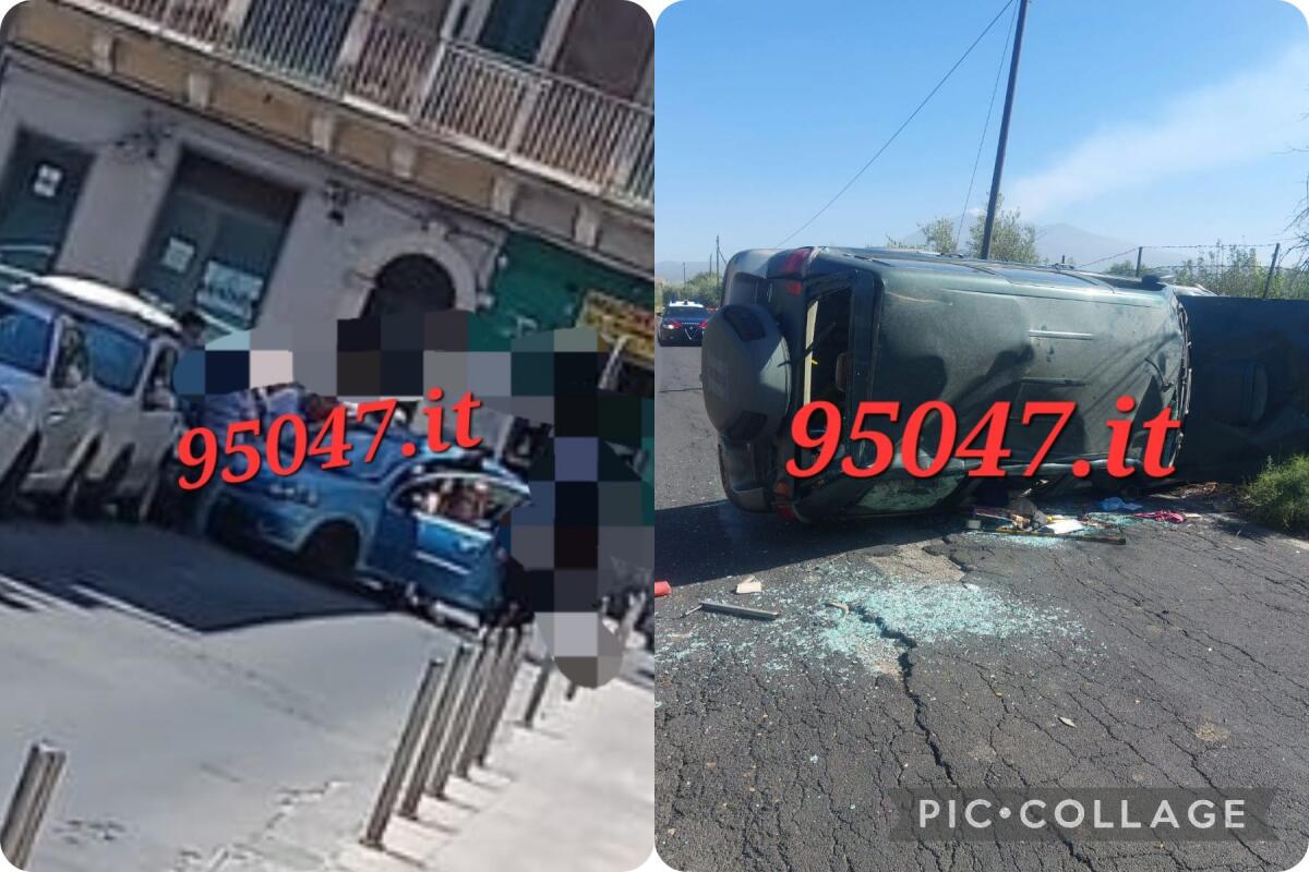 DOPPIO INCIDENTE TRA PATERNO' E BELPASSO: PEDONE INVESTITO E AUTO RIBALTATA - 