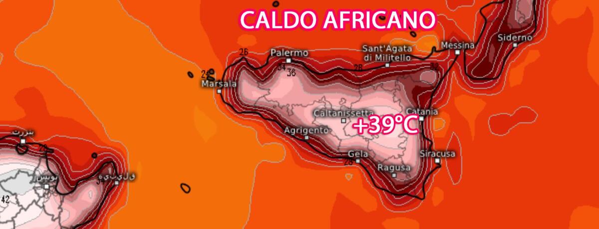 METEO SICILIA: FORTE ONDATA DI CALDO AFRICANO, SETTIMANA ROVENTE CON PUNTE DI 42° - 