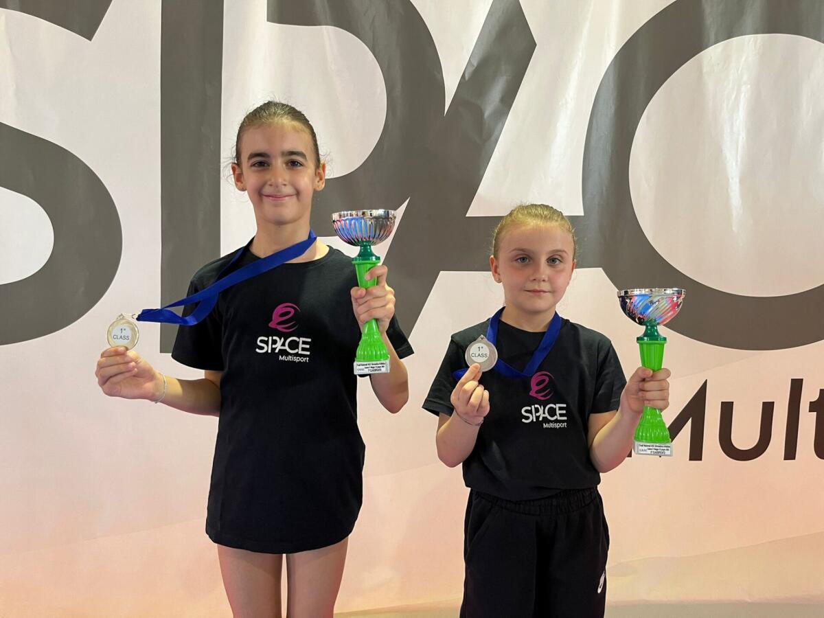 E-SPACE MULTISPORT DI MARLETTA: FALLICA E NICOLOSI, CAMPIONESSE NAZIONALI DI GINNASTICA ARTISTICA - 