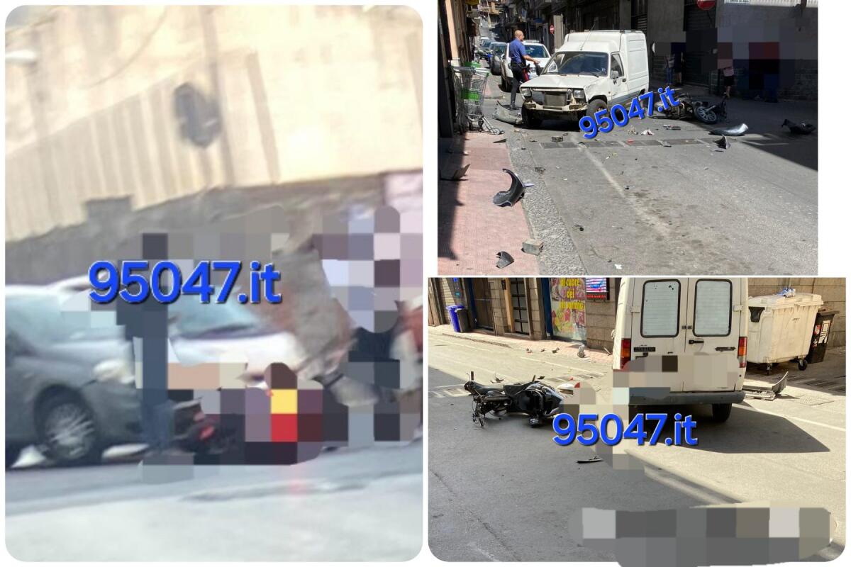 DUE INCIDENTI STRADALI NEL POMERIGGIO DI IERI A PATERNÒ: FERITO UN GIOVANE SCOOTERISTA - 