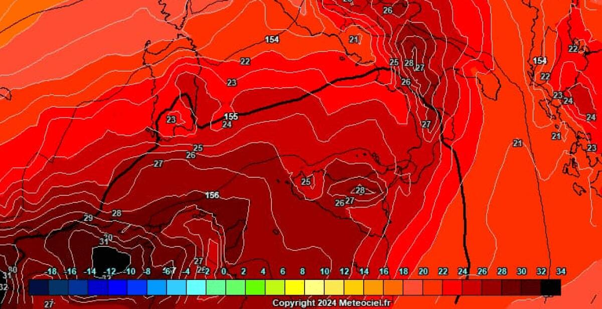 WEEKEND AFRICANO IN SICILIA: IN ARRIVO UN'ONDATA DI CALDO ESTREMO CON MASSIME DI 44° E POLVERE SAHARIANA IN QUOTA - 