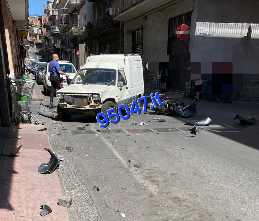 DUE INCIDENTI STRADALI NEL POMERIGGIO DI IERI A PATERNÒ: FERITO UN GIOVANE SCOOTERISTA