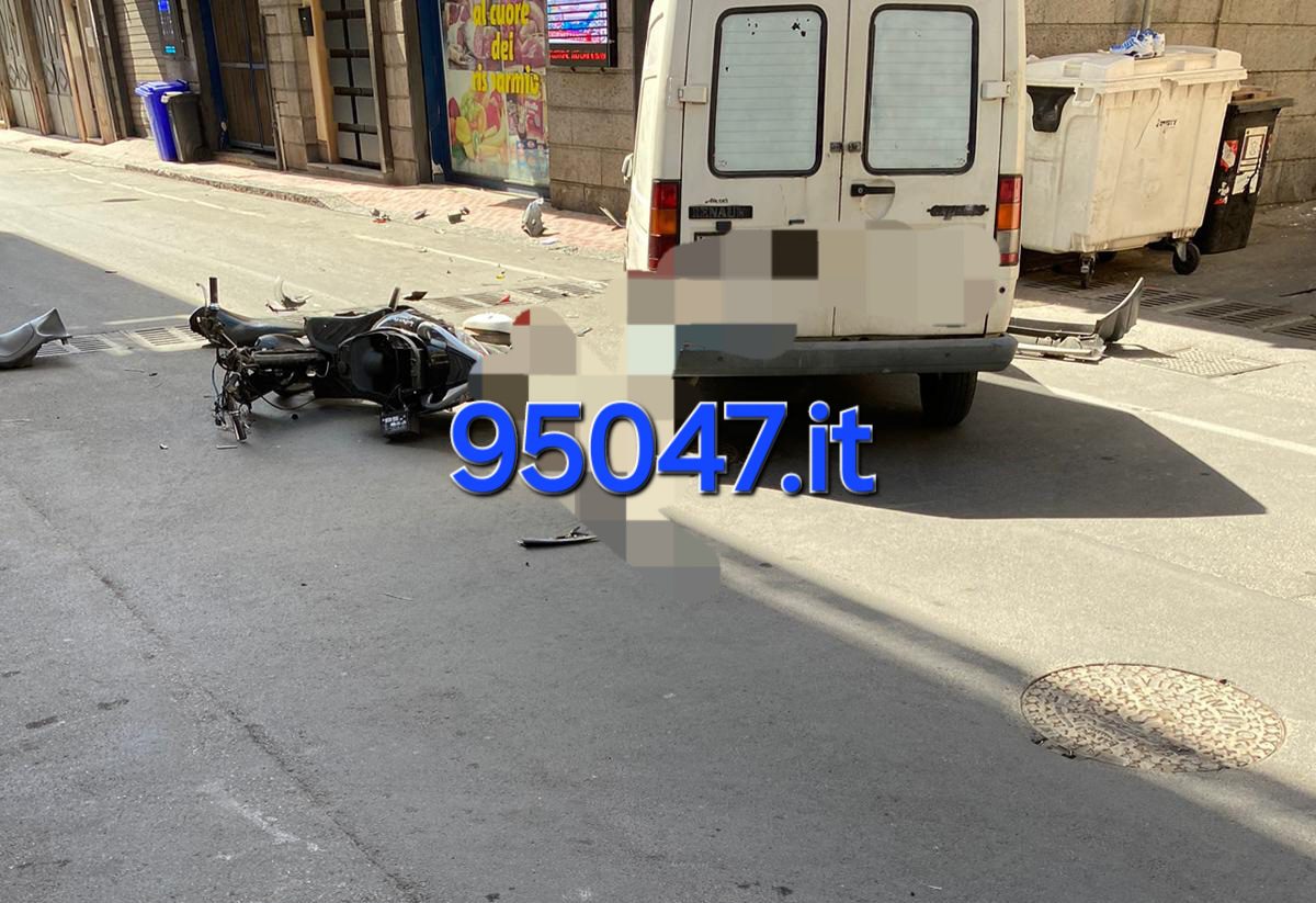 DUE INCIDENTI STRADALI NEL POMERIGGIO DI IERI A PATERNÒ: FERITO UN GIOVANE SCOOTERISTA