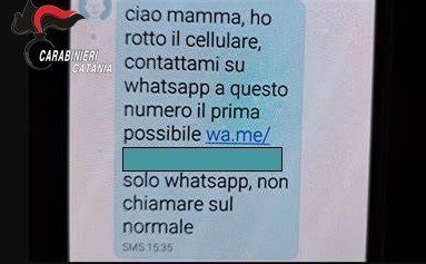 TRUFFE AGLI ANZIANI SVENTATE DAI CARABINIERI : 16 CASI SCOPERTI A CATANIA TRAMITE TELEFONO E WHATSAPP