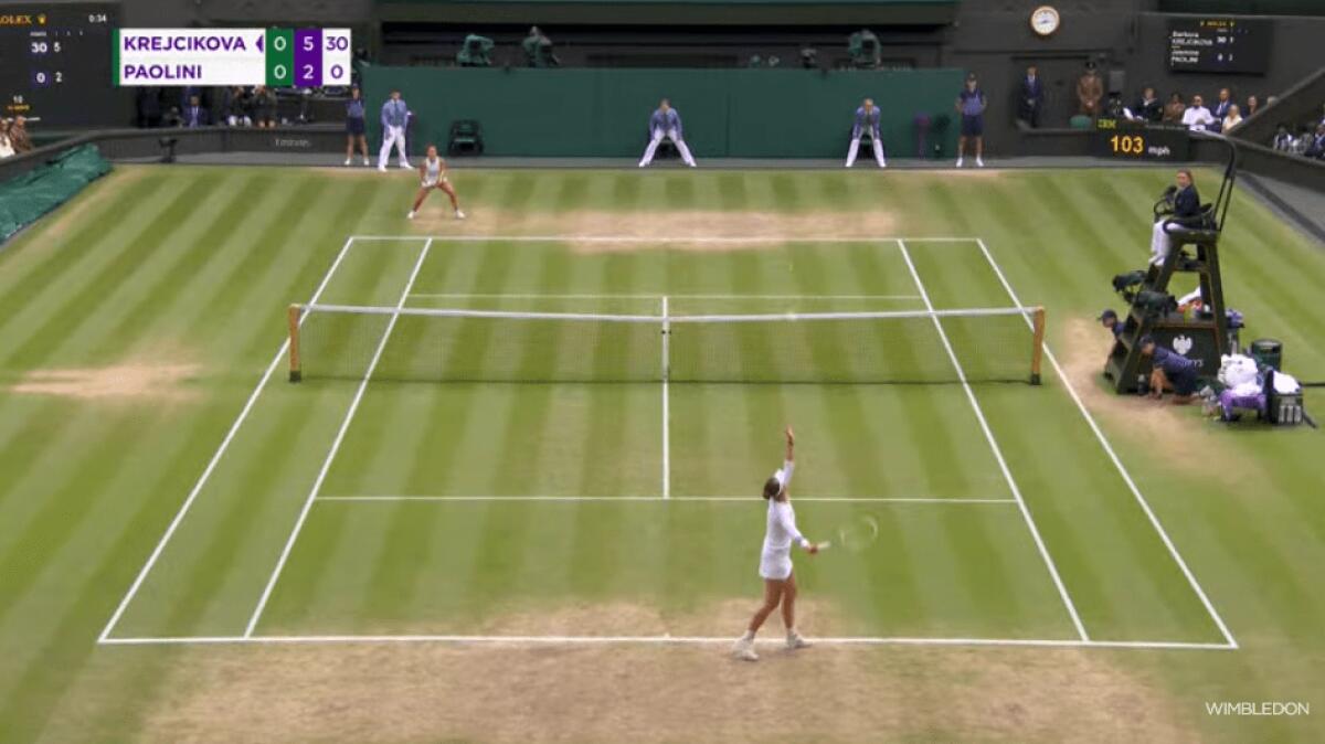 WIMBLEDON, FINALE PAOLINI-KREJCIKOVA IN DIRETTA IN CHIARO - 