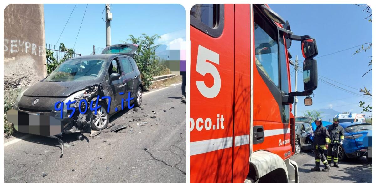 PATERNÒ, VIOLENTO SCONTRO IN VIA DELLA LIBERTÀ,  4 FERITI - 