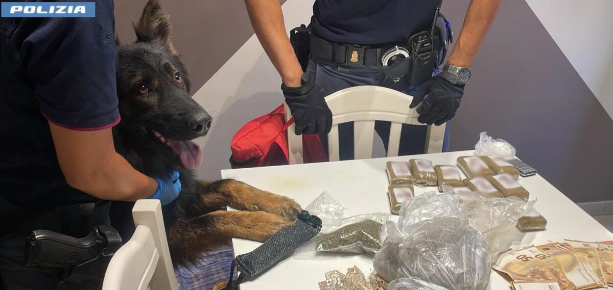 CATANIA. COGNATI PUSHER ARRESTATI DALLA POLIZIA DI STATO: AVEVANO IN CASA HASHISH, COCAINA E MARIJUANA - 