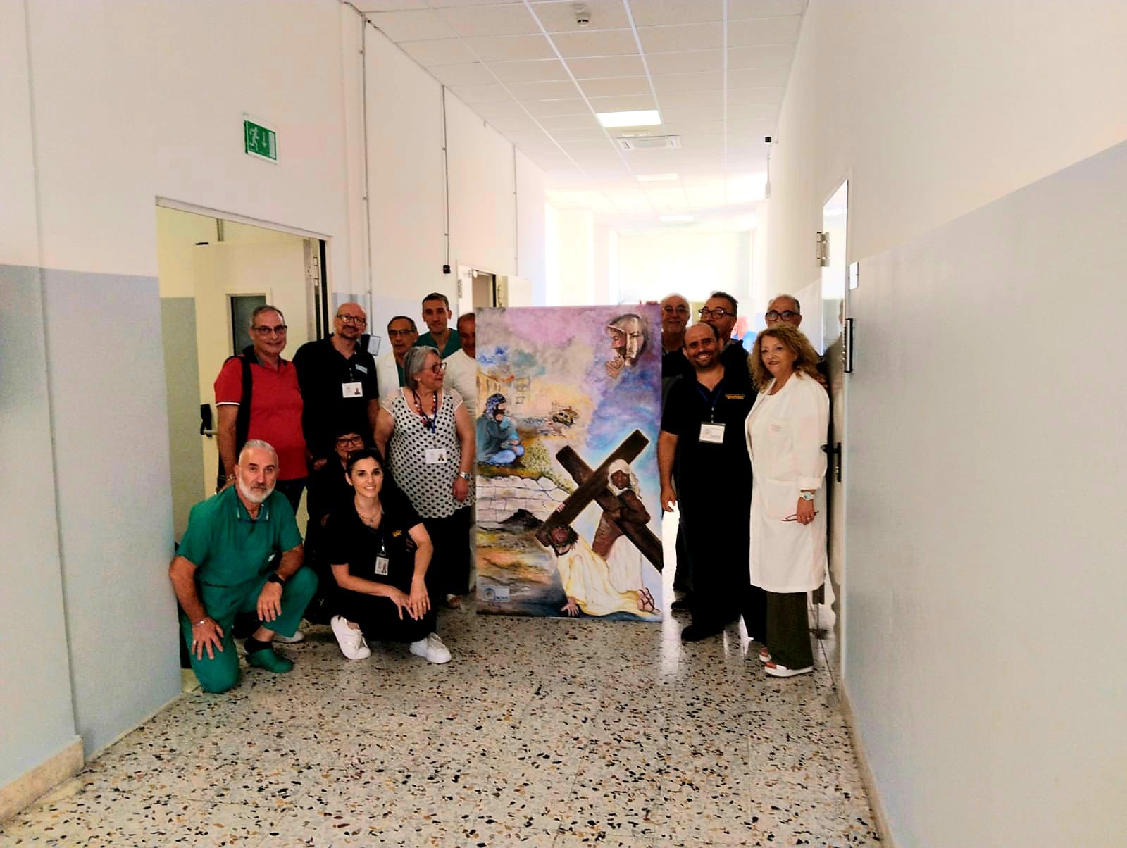 L'ASSOCIAZIONE SOCIO CULTURALE ENOSIS REGALA UN DIPINTO ALL'OSPEDALE DI BRONTE