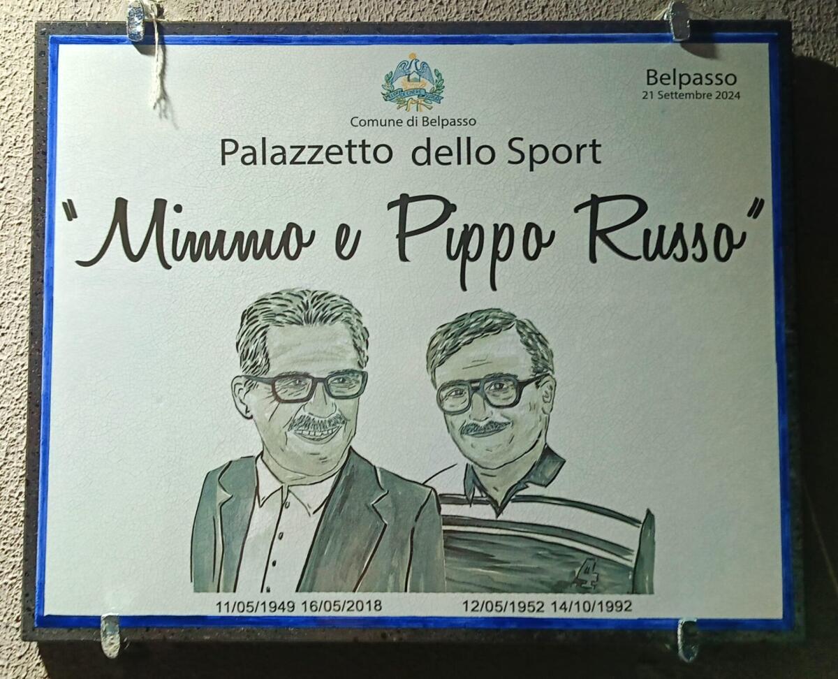 BELPASSO. IL PALAZZETTO DELLO SPORT INTITOLATO A MIMMO E PIPPO RUSSO - 