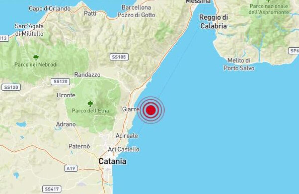 TERREMOTO NELLA NOTTE AL LARGO DI CATANIA: SISMA DI 3.3 NON CAUSA DANNI - 