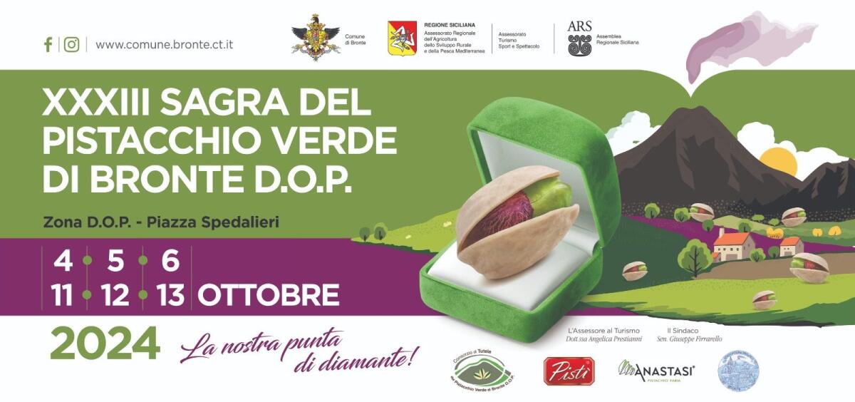 BRONTE ACCENDE I RIFLETTORI SUL PISTACCHIO: AL VIA LA SAGRA DAL 4 AL 6 E DALL’11 AL 13 OTTOBRE - 