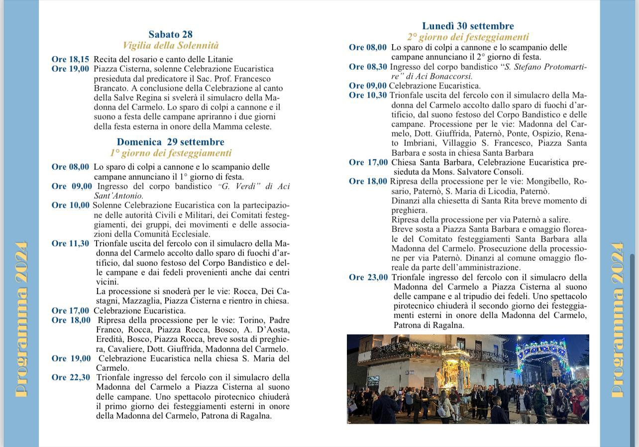 RAGALNA IN PREPARAZIONE PER LA FESTA PATRONALE