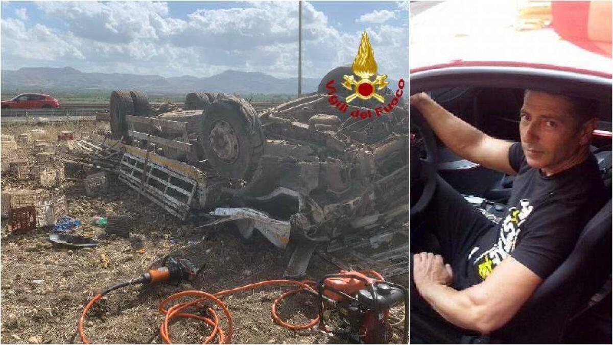 TRAGEDIA SULLA SS 417: MUORE DOPO UNA SETTIMANA DI RICOVERO IL CAMIONISTA DI BIANCAVILLA SILVIO MILIA - 