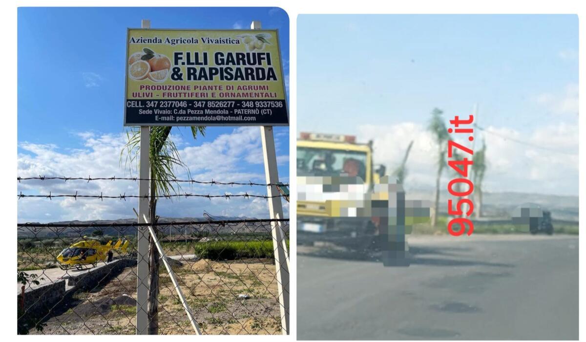 GRAVE INCIDENTE SULLA SP137 A PATERNÒ: MOTOCICLISTA 47ENNE TRASPORTATO IN ELISOCCORSO - 