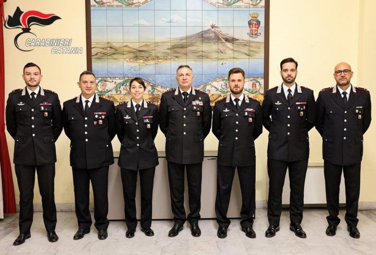 CATANIA E PROVINCIA, ACCOLTI 6 NUOVI COMANDANTI DEI CARABINIERI - 