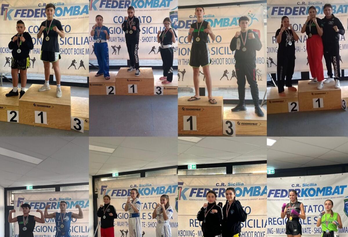 PATERNO'. SUCCESSO PER IL TEAM SCIURELLO ALLA PRIMA FASE DEL CAMPIONATO REGIONALE FEDERKOMBAT AL PALA CATANIA - 