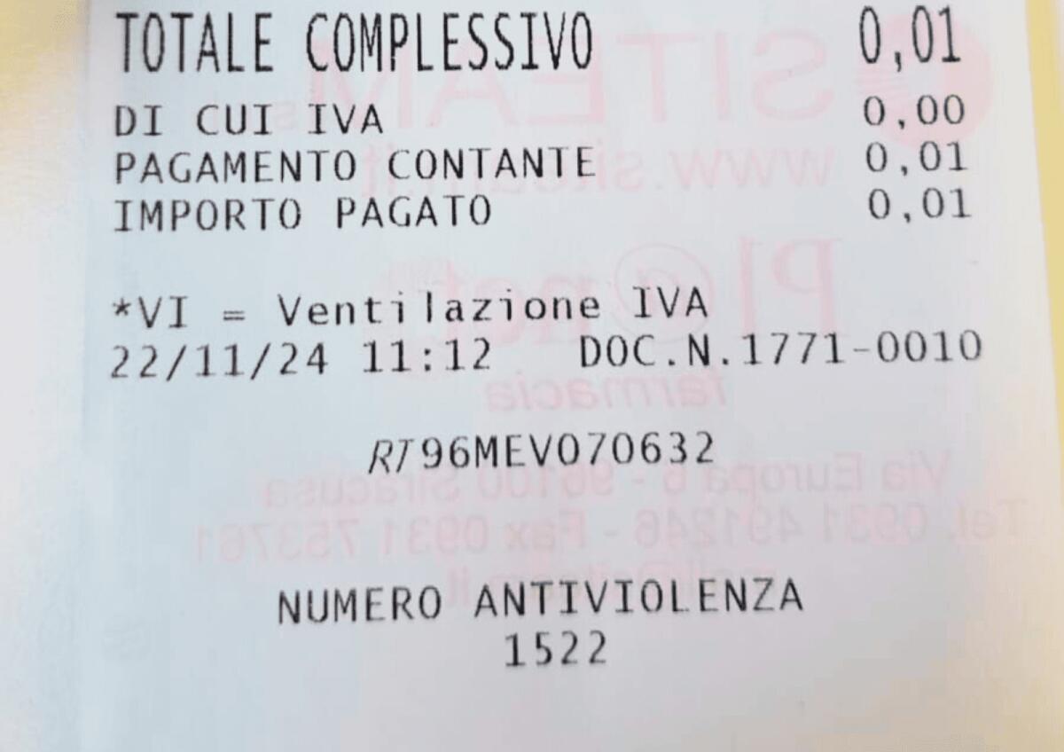 "SCONTRINO ANTI-VIOLENZA": A MISTERBIANCO UN MESSAGGIO DI AIUTO CONTRO LA VIOLENZA SULLE DONNE - 
