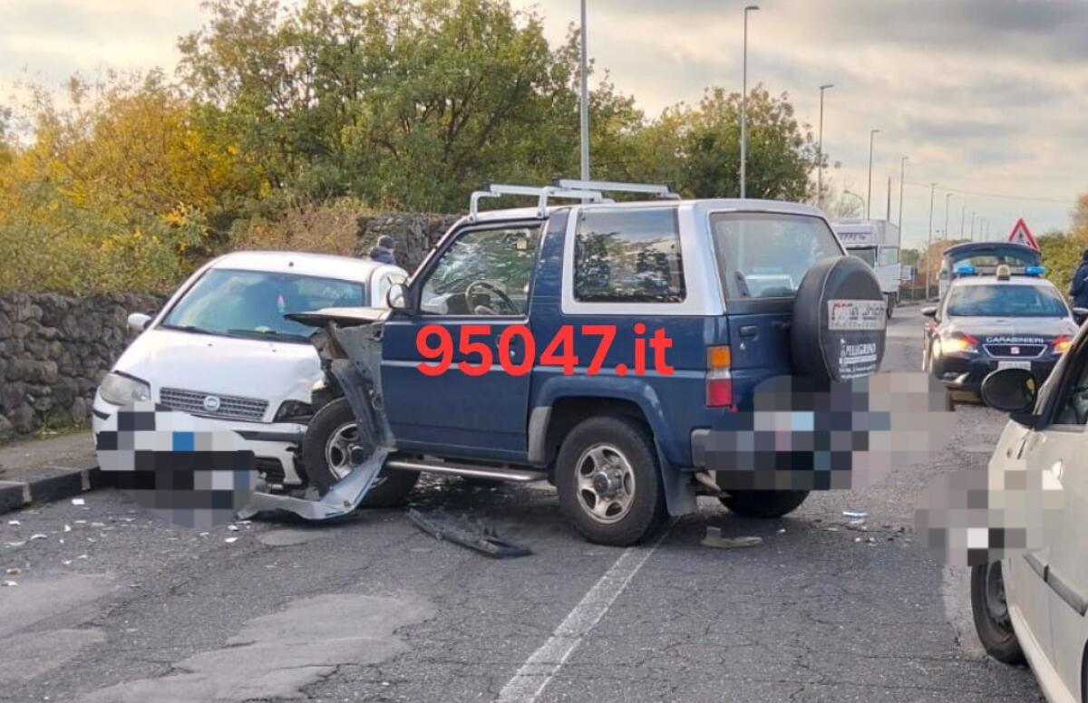 DUE INCIDENTE NELLA MATTINATA A BELPASSO,  UN FERITO - 