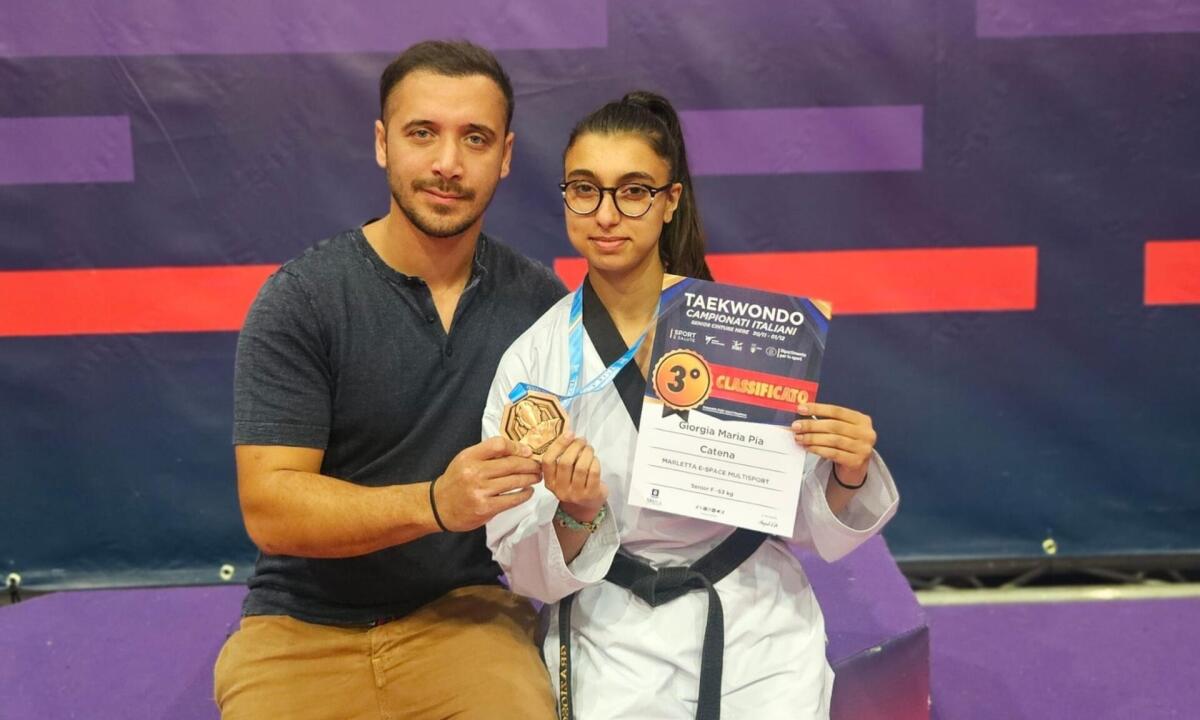 TAEKWONDO MARLETTA SI DISTINGUE TRA I MIGLIORI IN ITALIA,GIORGIA CATENA, BRONZO NAZIONALE NELLA SERIE A - 