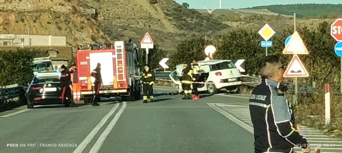 SCONTRO SULLA SS 514 STRADA CATANIA-RAGUSA: DUE FERITI - 