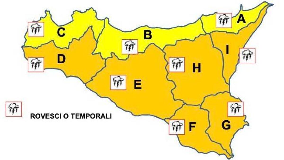 PROTEZIONE CIVILE: SCATTA L’ALLERTA ARANCIONE IN SICILIA - 