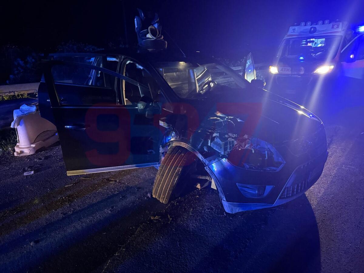GRAVE INCIDENTE IERI SERA A RAMACCA SULLA SS 288: AUTO CONTRO IL GUARD RAIL, FERITI MADRE E FIGLIO - 