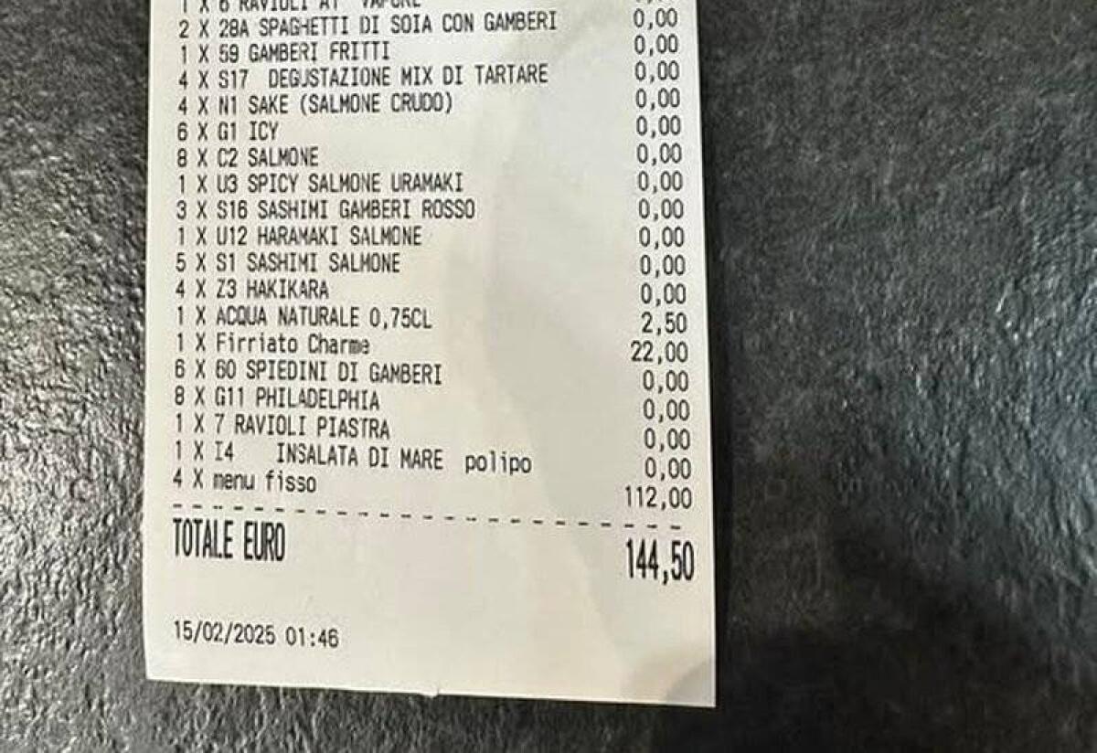 PALERMO. SAN VALENTINO SENZA VERGOGNA: FUGGONO DOPO LA CENA, IL RISTORATORE PUBBLICA LO SCONTRINO DEI “FURBETTI” - 