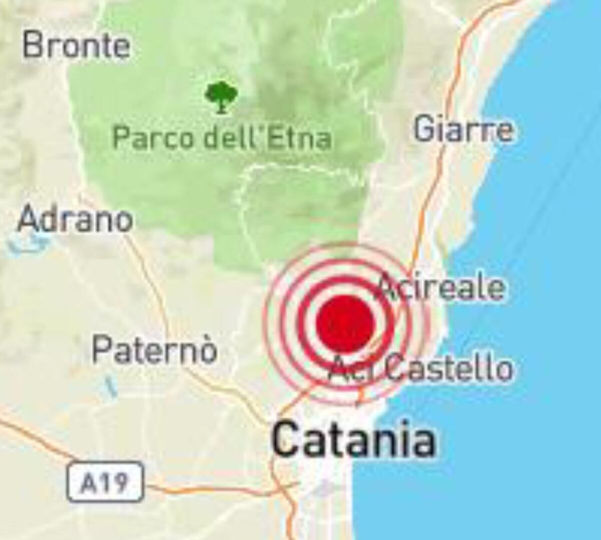 TERREMOTO DI MAGNITUDO 2.5 A TREMESTIERI ETNEO: EPICENTRO A 1 KM DI PROFONDITÀ - 