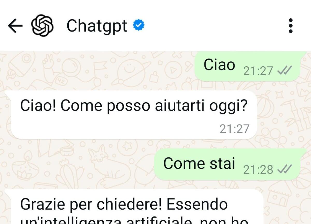 ORA SU WHATSAPP PUOI USARE CHATGPT GRATIS: ECCO COME ATTIVARLA - 