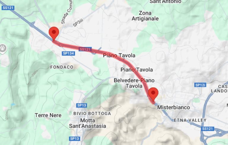 SUPERSTRADA 121 CHIUSA DALLE 20:30 ALLE 06:00 DA OGGI FINO A VENERDÌ: TUTTI I DETTAGLI
