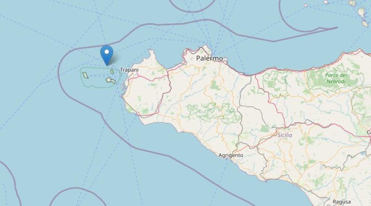 FORTE SCOSSA DI TERREMOTO DI MAGNITUDO 4.0 REGISTRATA AL LARGO DI TRAPANI - 