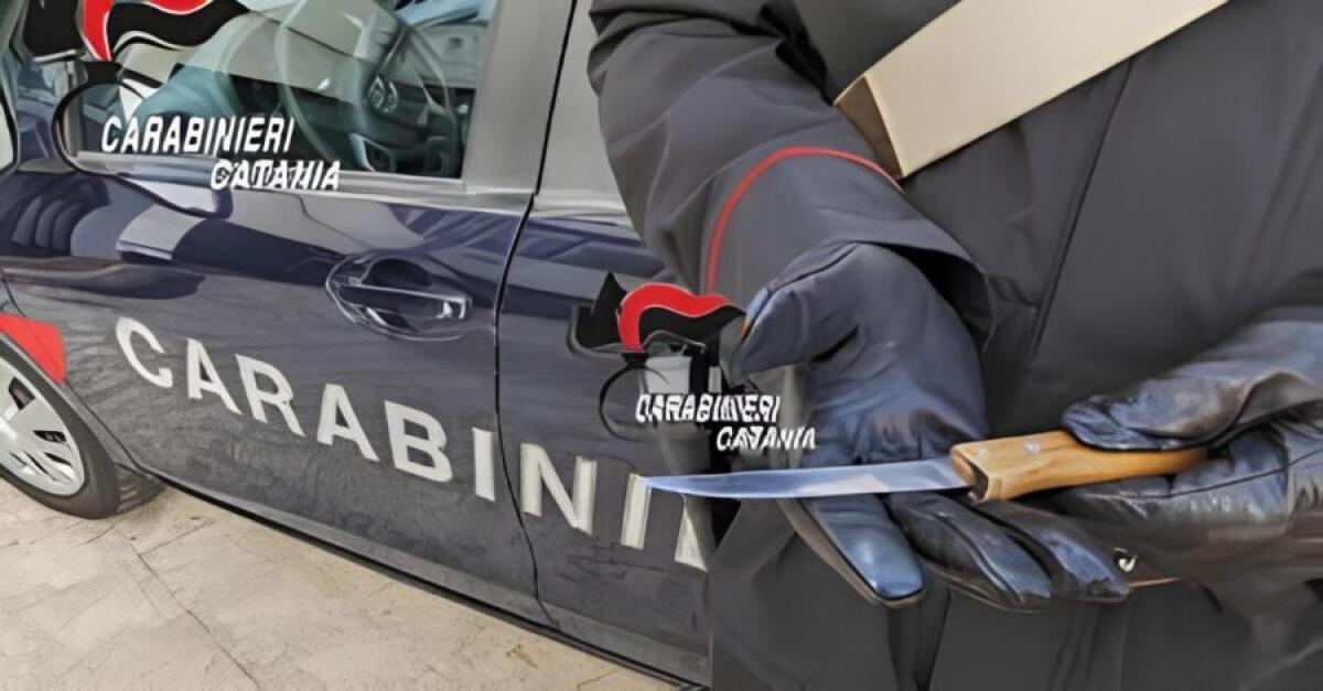 PATERNÒ, 55ENNE ARMATO DI COLTELLO MINACCIA EX MOGLIE E FIGLIO: FERMATO DAI CARABINIERI - 