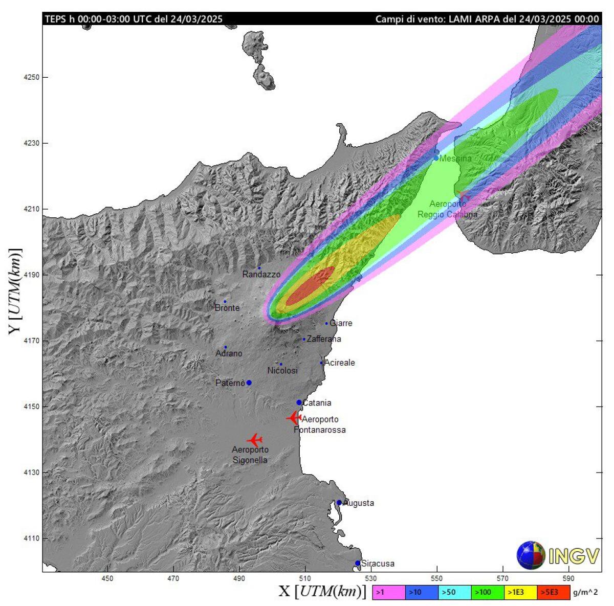 ERUZIONE ETNA, SCATTA L’ALLERTA ROSSA: CHIUSO L’AEROPORTO DI REGGIO CALABRIA - 