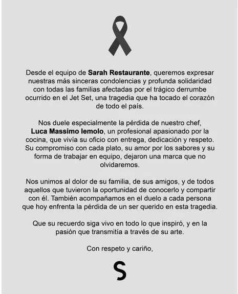 TRAGEDIA A SANTO DOMINGO: TRA LE VITTIME DEL CROLLO DELLA DISCOTECA ANCHE UN 48ENNE CATANESE