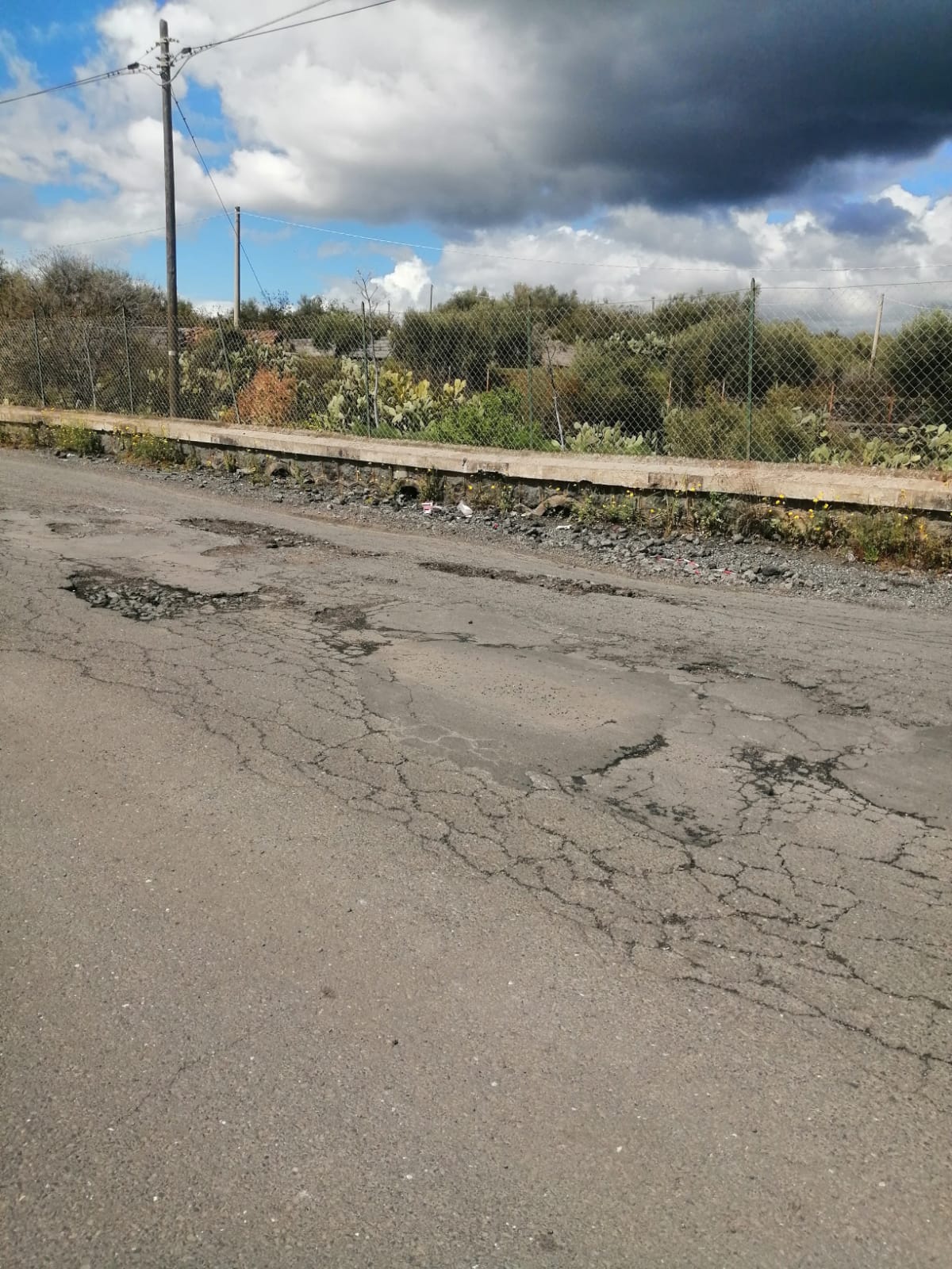 STRADA PROVINCIALE 4/11 (S.m.licodia - belpasso) IN CONDIZIONI CRITICHE: OGGI È CEDUTO UN TRATTO DI STRADA