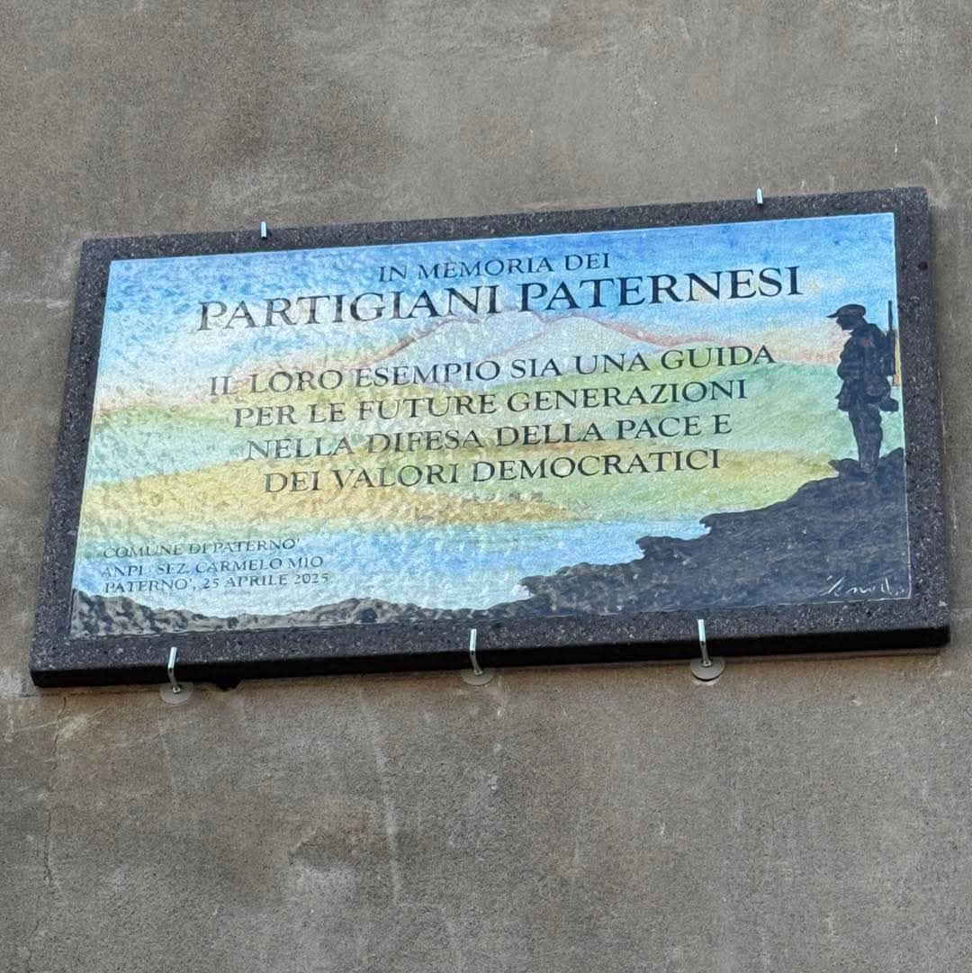 PATERNÒ RICORDA IL SACRIFICIO DEI PARTIGIANI NELL'80° ANNIVERSARIO DELLA FESTA DELLA LIBERAZIONE