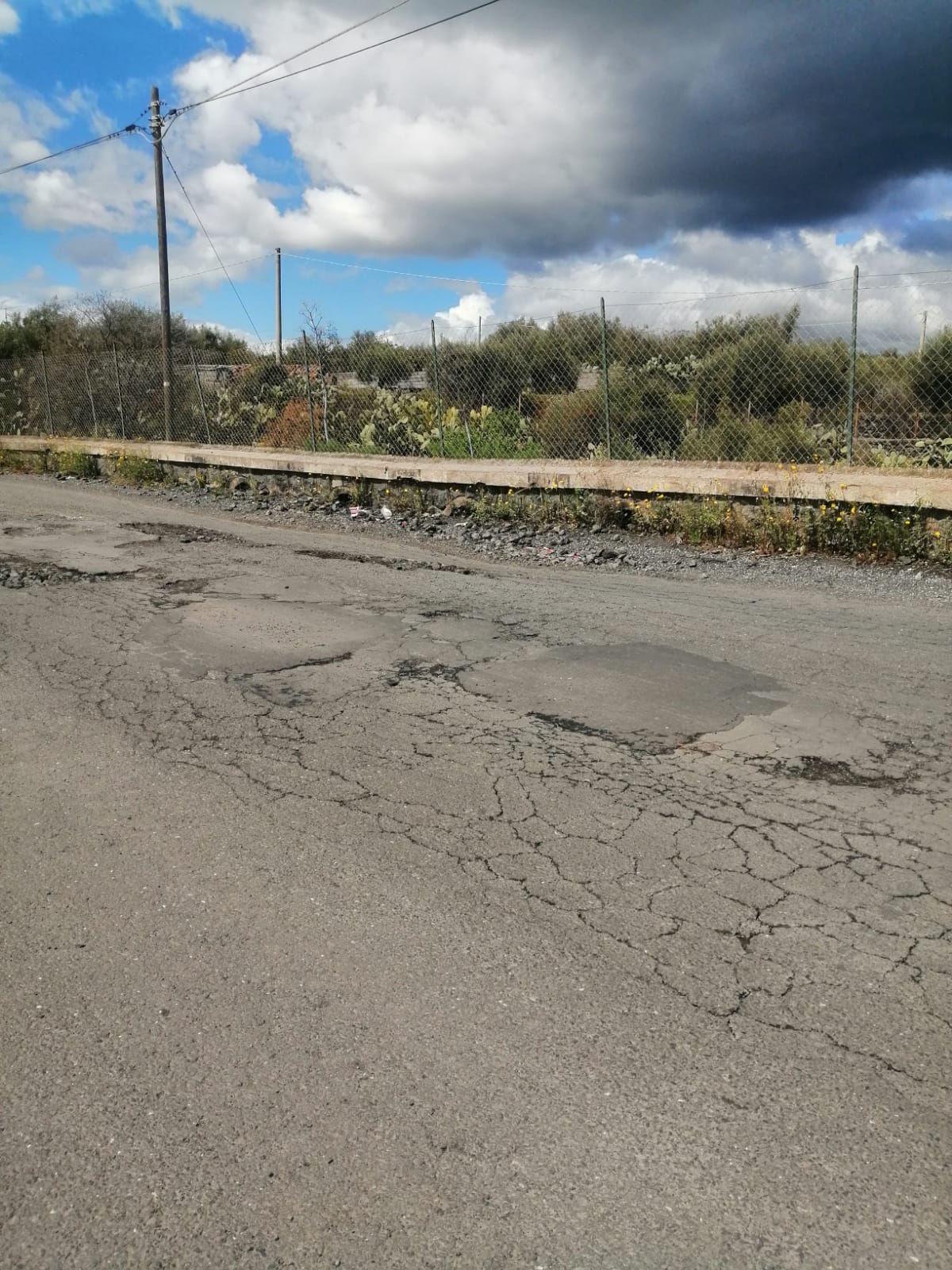 STRADA PROVINCIALE 4/11 (S.m.licodia - belpasso) IN CONDIZIONI CRITICHE: OGGI È CEDUTO UN TRATTO DI STRADA