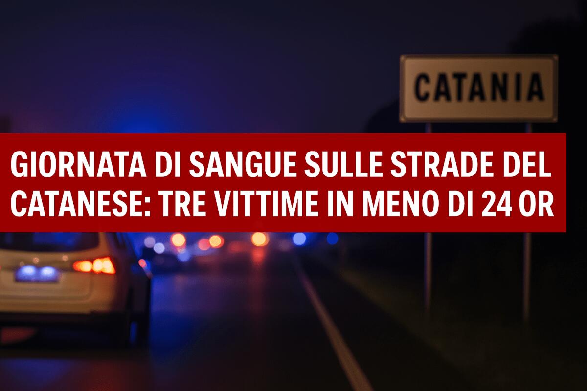 GIORNATA DI SANGUE SULLE STRADE DEL CATANESE: TRE VITTIME IN MENO DI 24 ORE - 