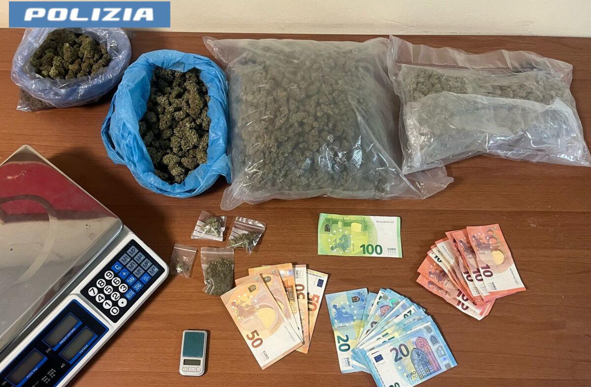 CATANIA. TRASFORMA IL CENTRO BEVANDE IN UNA PIAZZA DI SPACCIO: ARRESTATO CON 2 KG DI MARIJUANA - 