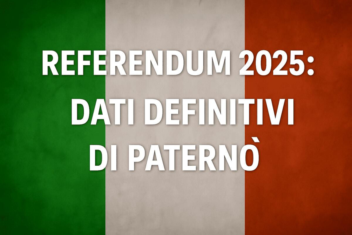 Referendum 2025, flop anche a Paternò: vota solo il 22% - 