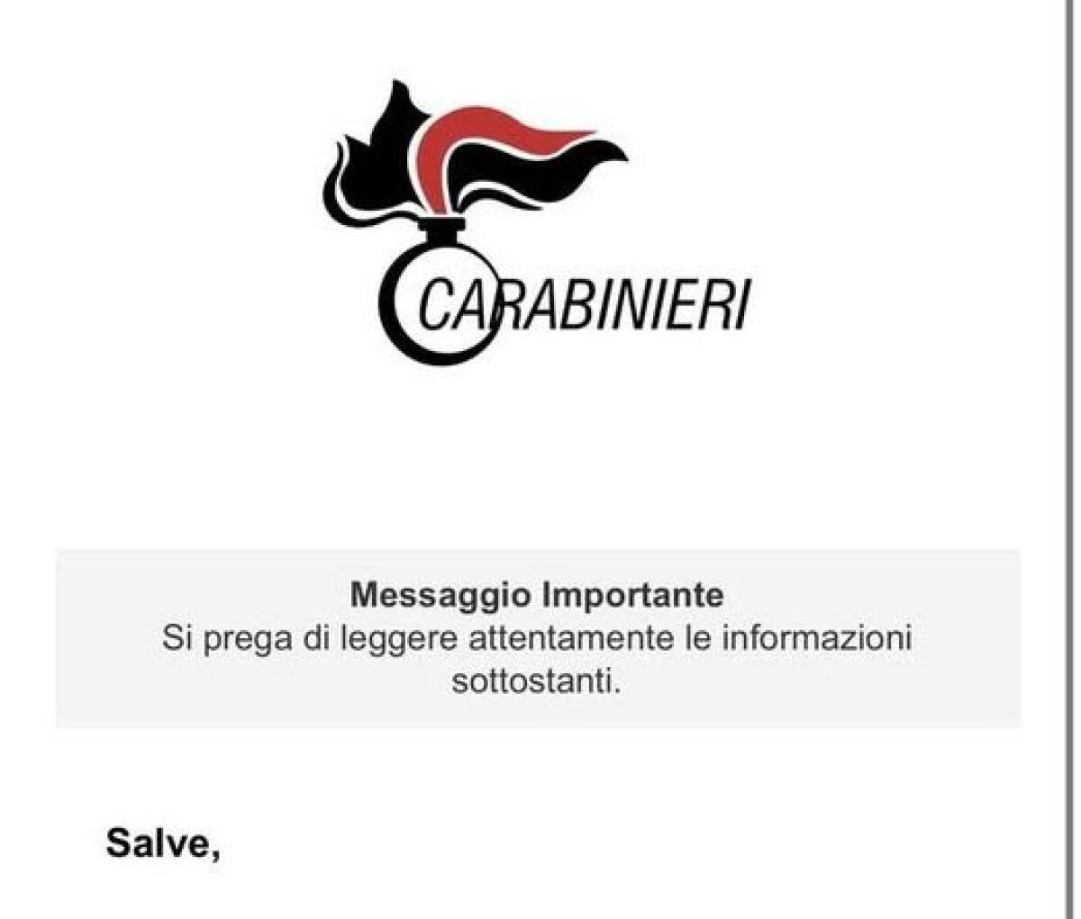 ATTENZIONE ALLE TRUFFE ONLINE: FALSA CONVOCAZIONE GIUDIZIARIA A NOME DEI CARABINIERI - 