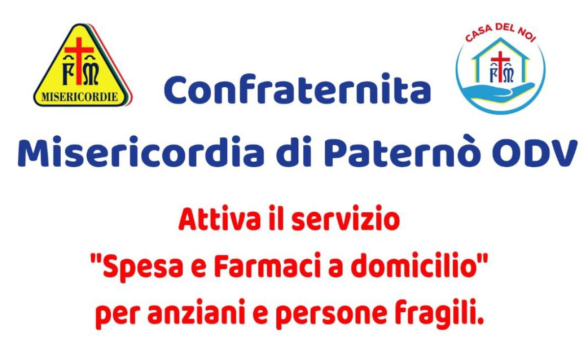 EMERGENZA CALDO: LA MISERICORDIA DI PATERNÒ ATTIVA IL SERVIZIO “PRONTO FARMACO E BENI DI PRIMA NECESSITÀ” PER ANZIANI E FRAGILI - 