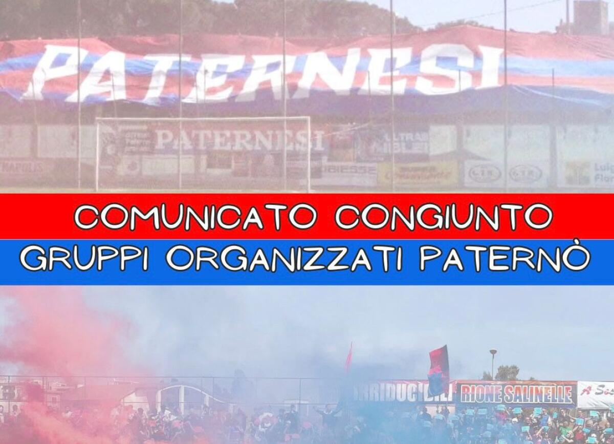 PATERNÓ CALCIO IL COMUNICATO CONGIUNTO DELLE TIFOSERIE - 