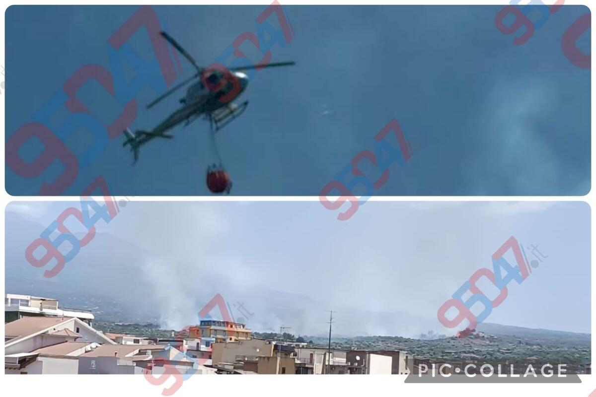 FIAMME TRA SCALILLI E SAN VITO: SUL POSTO UN ELICOTTERO E SQUADRE DEL CORPO FORESTALE - 