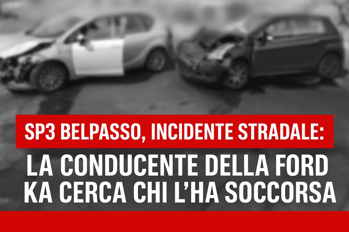 SP3 BELPASSO, INCIDENTE STRADALE: LA CONDUCENTE DELLA FORD KA CERCA CHI L’HA SOCCORSA - 