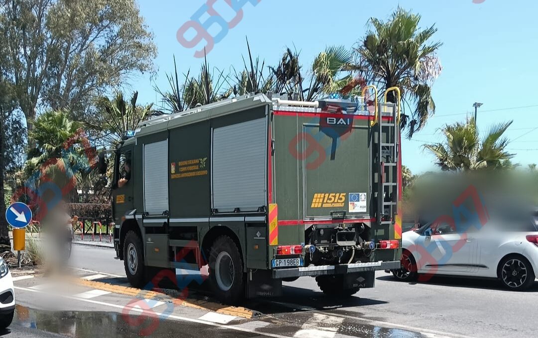 Fiamme alla Playa di Catania: in fumo palme e vegetazione