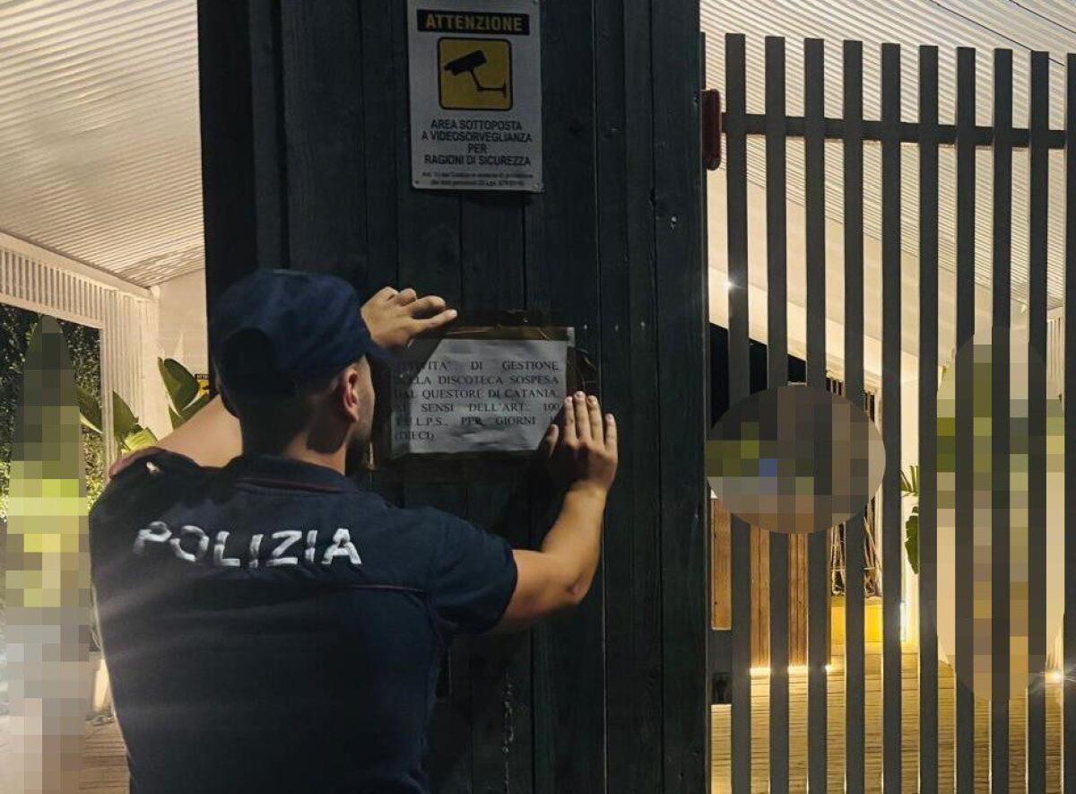 Rissa in discoteca sul lungomare di Catania, il Questore chiude il locale per dieci giorni - 