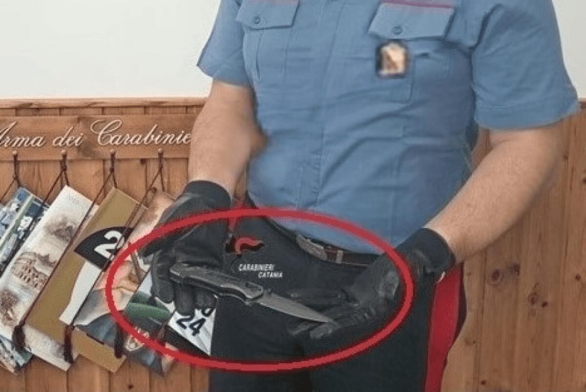 Belpasso, 21enne sorpreso con coltello a serramanico nel borsello: denunciato - 