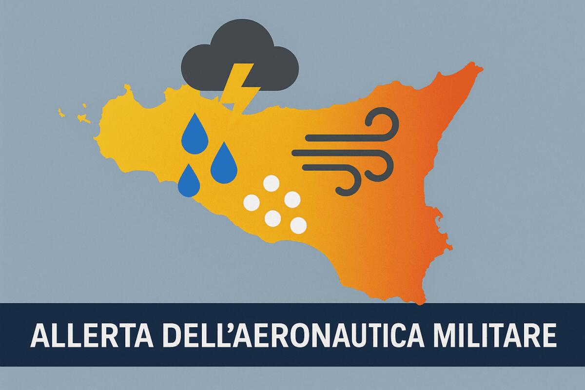 ALLERTA DELL’AERONAUTICA MILITARE:  SULLA SICILIA: ATTESI TEMPORALI INTENSI CON FULMINI, GRANDINE E FORTI VENTI" - 